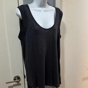 Banana Republic Charcoal gray tank top with accents